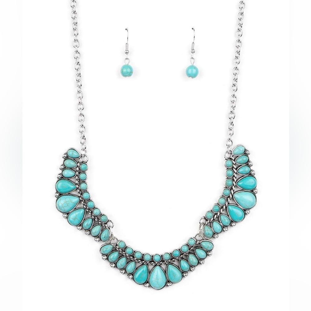 Turquoise collar 5pc jewelry set -paparazzi - Picture 2 of 6